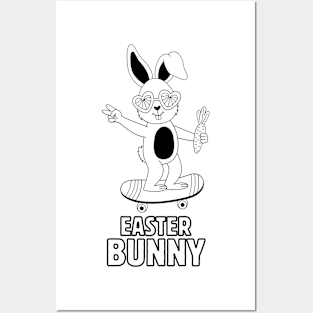 Easter Bunny. Funny and Cool Easter Design Posters and Art